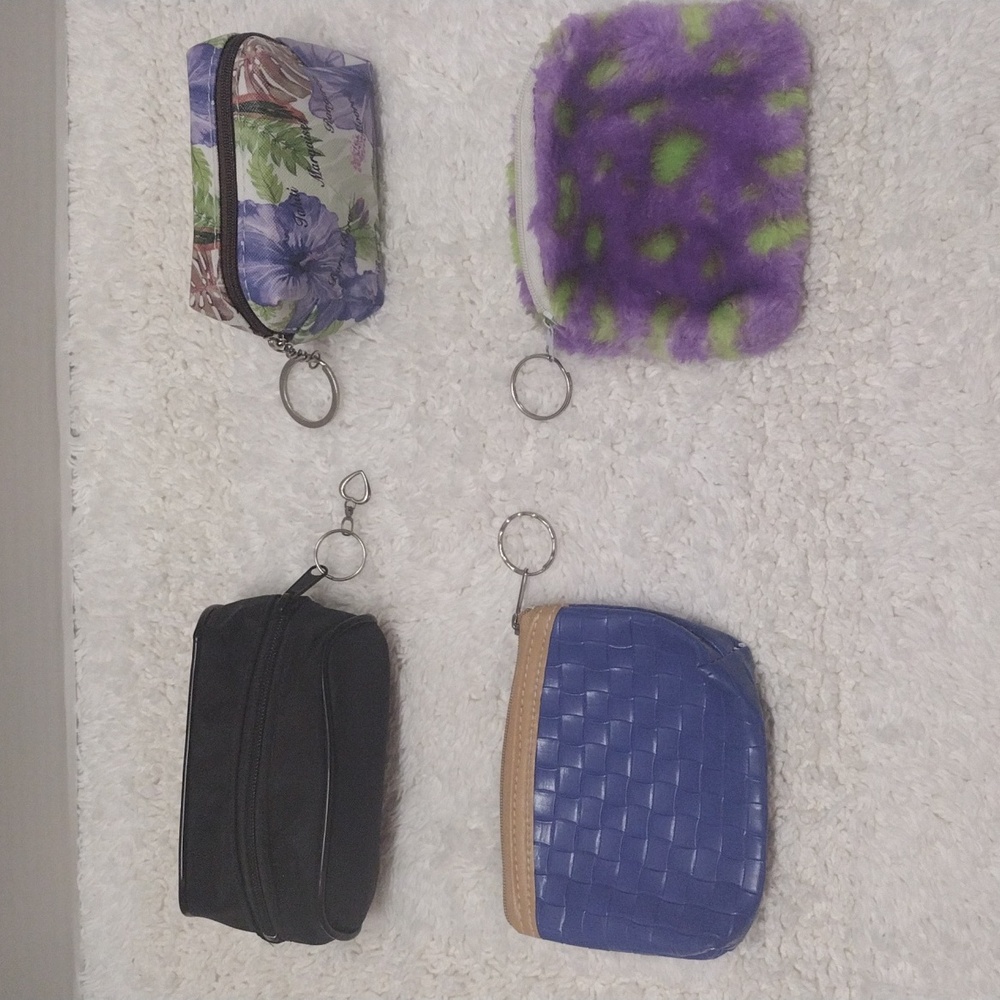 Assorted Zipper Pouches Lot of 4